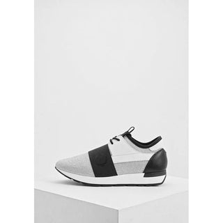 Blue Polyamide Athletic Sneakers