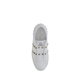 White Calf Leather Bos Taurus Sneakers