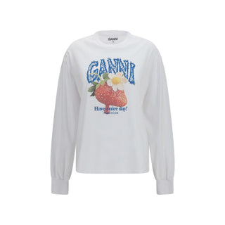 White Cotton Long Sleeve T-Shirt