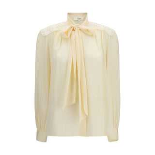 Beige Polyester Blouse