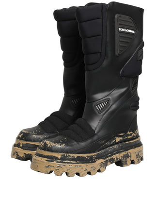 Botas de media caña para hombre estilo biker de cuero negro