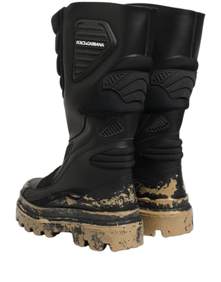 Botas de media caña para hombre estilo biker de cuero negro