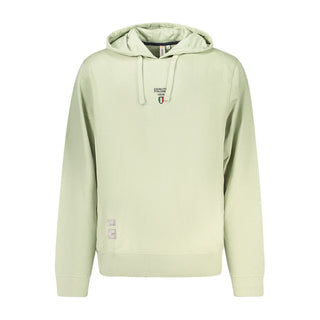 Sudadera con capucha verde de algodón para hombre  