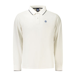 Polo para hombre de algodón blanco
