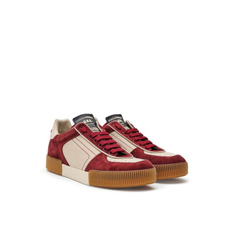 Bordeaux Leather Low Top Sneakers