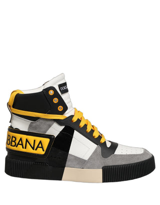 Zapatillas altas de cuero multicolor