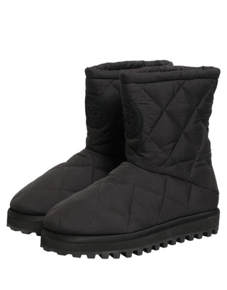 Botas de media caña con efecto acolchado negro