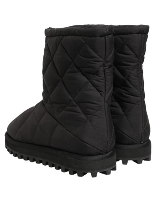 Botas de media caña con efecto acolchado negro