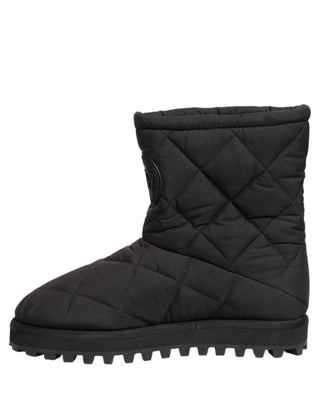 Botas de media caña con efecto acolchado negro