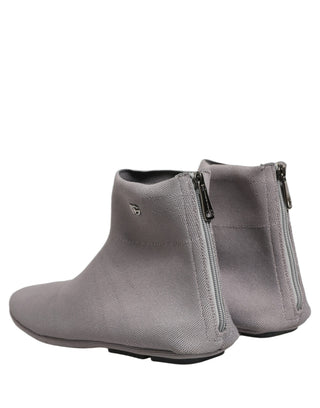 Gray Stretch Mesh Men Ankle Boots Shoes