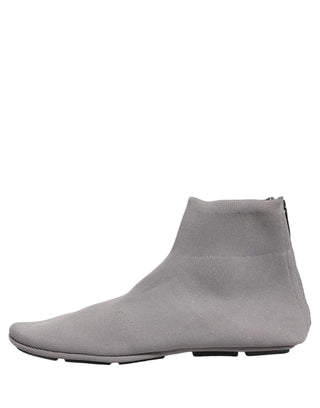 Gray Stretch Mesh Men Ankle Boots Shoes