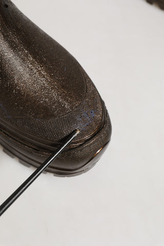 Bronze PVC Pull On Rain Boots Men Shoes