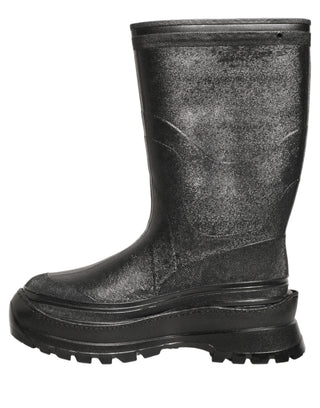Botas de lluvia de PVC negro para hombre, sin cordones