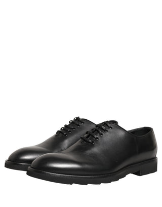Zapatos formales Oxford de cuero negro para hombre