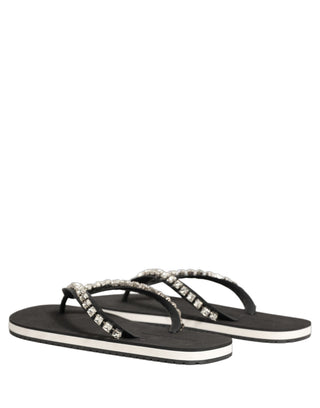 Chanclas de goma negras con adornos para hombre