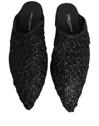 Black Mules Slides Slippers Men Flats Shoes
