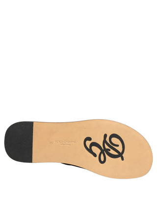 Brown Leather Slides Sandals Flats Men Shoes