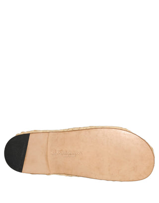 Beige Straw Raffia Slides Sandals Flats Shoes