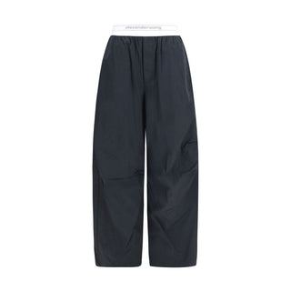 Black Cotton Casual Pants