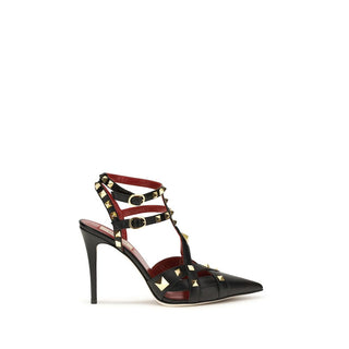 Black Goatskin High Heel Pumps