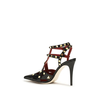 Black Goatskin High Heel Pumps