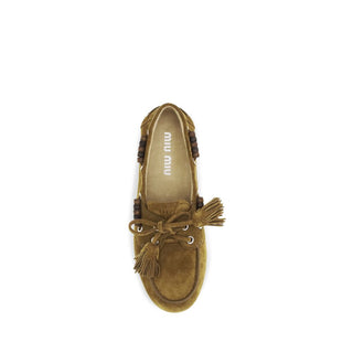 Mocasines slip-on Bos Taurus de cuero de becerro beige