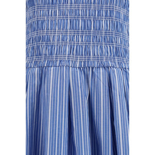 Vestido casual azul de algodón