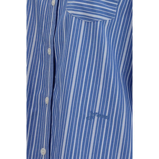 Blue Cotton Pattern Shirt
