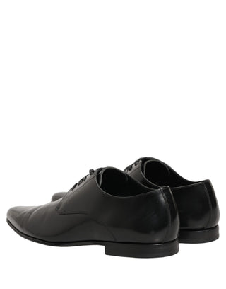 Zapatos formales Derby de cuero negro para hombre  