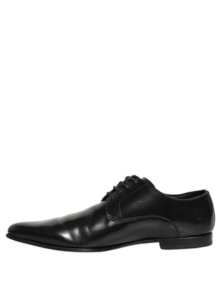 Zapatos formales Derby de cuero negro para hombre  