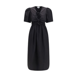 Black Cotton Casual Dress