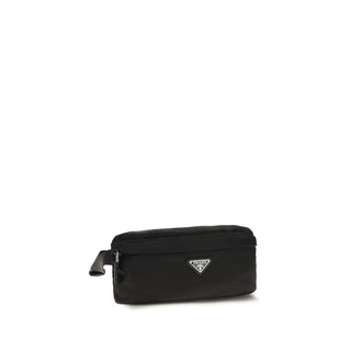 Black Recycled Polyamide Clutch Bag