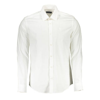 Camisa blanca de algodón para hombre