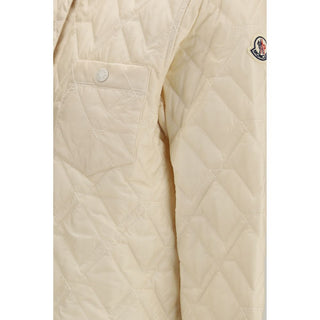 Beige Polyamide Full-Length Jacket