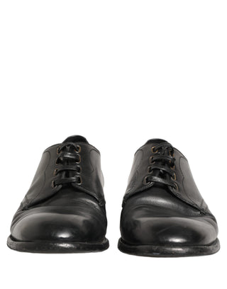 Black Leather Derby Dress Men Formal Shoes