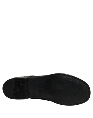 Black Leather Men Derby Dress Formal Shoes