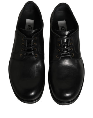 Black Leather Men Derby Dress Formal Shoes