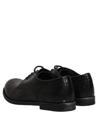 Black Leather Men Derby Dress Formal Shoes