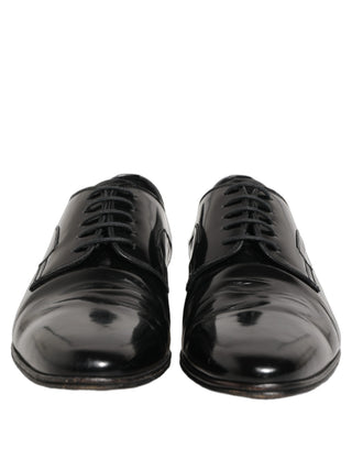 Black Leather Men Derby Dress Formal Shoes