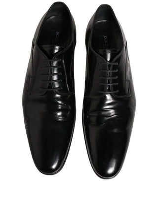 Black Leather Men Derby Dress Formal Shoes