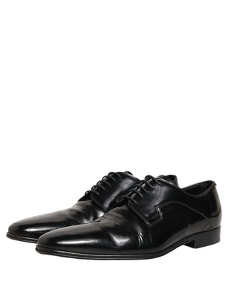 Black Leather Men Derby Dress Formal Shoes