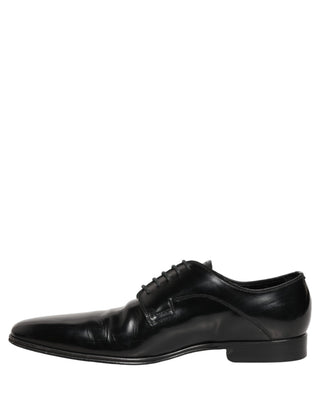 Black Leather Men Derby Dress Formal Shoes