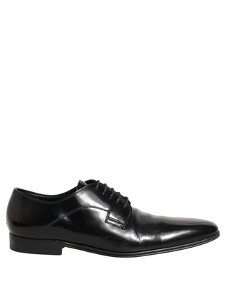 Black Leather Men Derby Dress Formal Shoes