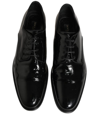 Black Leather Men Derby Dress Formal Shoes