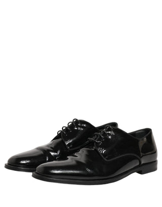 Black Leather Men Derby Dress Formal Shoes