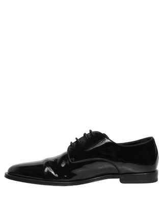 Black Leather Men Derby Dress Formal Shoes