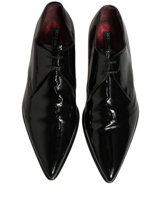 Zapatos formales Derby de cuero negro para hombre