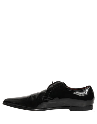 Zapatos formales Derby de cuero negro para hombre