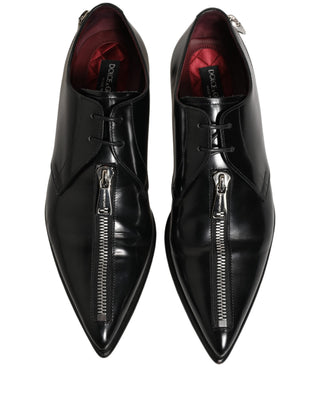 Black Leather Men Derby Dress Formal Shoes