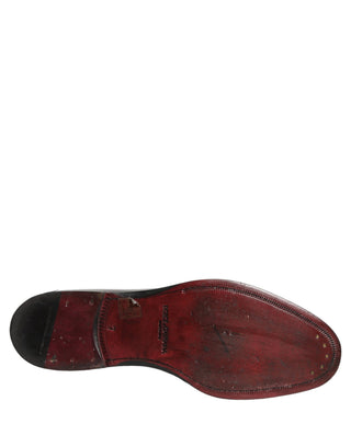 Zapatos formales Derby de cuero negro para hombre  